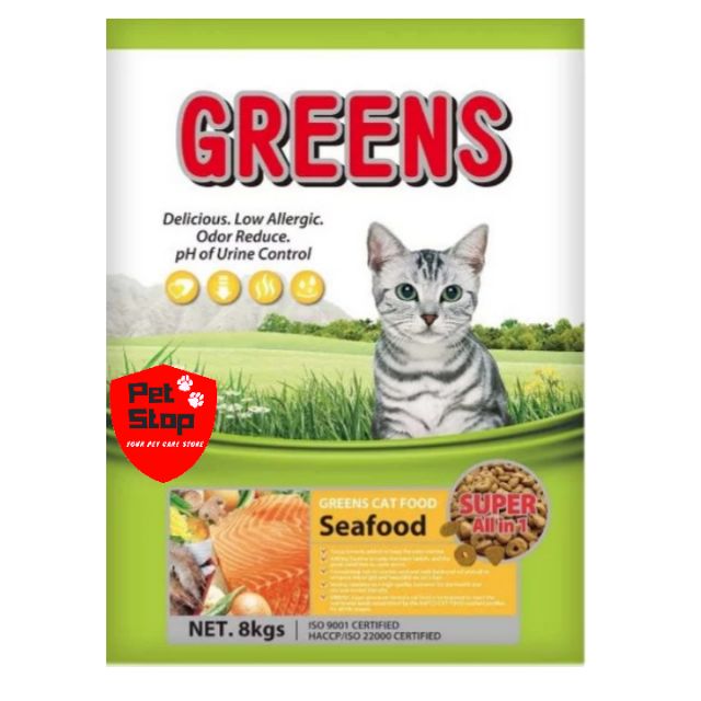 Greens Cat Food Makanan Kucing 8kg Shopee Malaysia